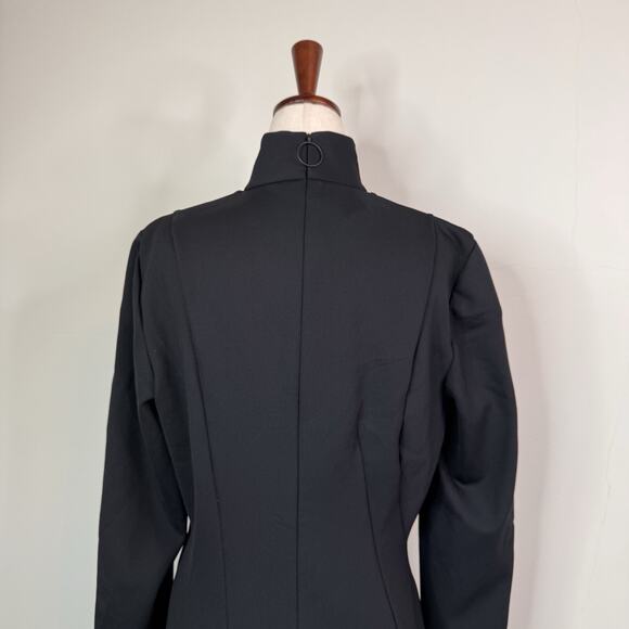 NWT Akris Punto Midi Dress A Line Black High Neck Modern Size 12 $1290 - Picture 8 of 12